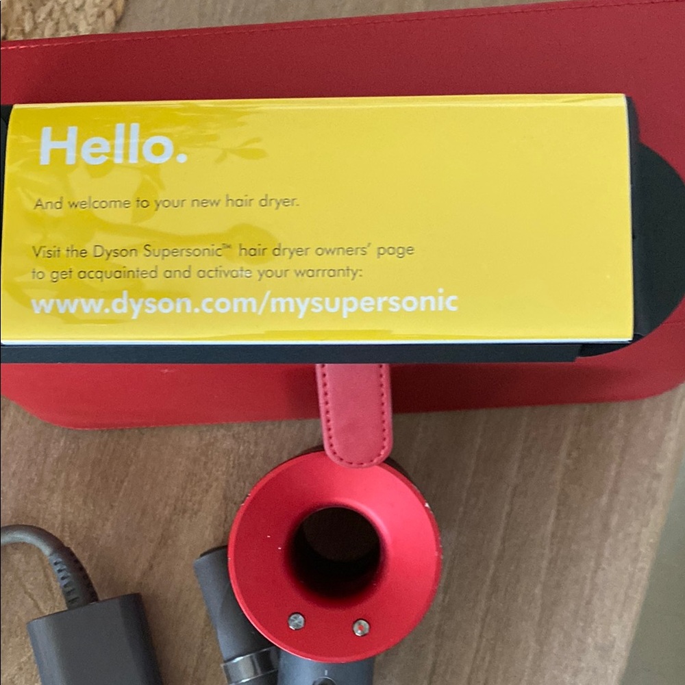 Dyson Red Case with Gray Hair Dryer - Picture 4 of 5